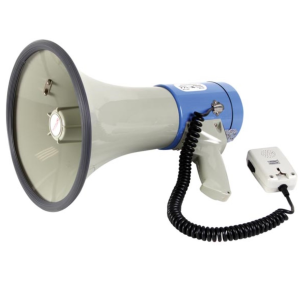 Megafoon - 25W - afneembare microfoon Wit/Blauw