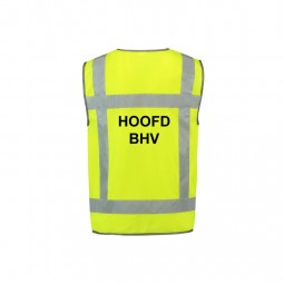 Veiligheidsvest Blauw-Geel-Oranje xl/xxl opdruk "hoofd bhv"Veiligheidsvest Blauw-Geel-Oranje xl/xxl opdruk "hoofd bhv"
