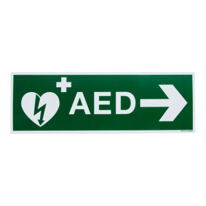 Bordje AED Pijl Rechts - 30x10cm - Polyprop
